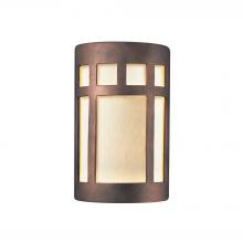 Justice Design Group CER-7345W-ANTC-LED1-1000 - Small Prairie Window - Open Top & Bottom (Outdoor)