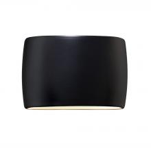 Justice Design Group CER-8899-CRB-LED2-2000 - Wide ADA Large Oval LED Wall Sconce - Open Top & Bottom