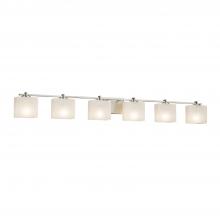 Justice Design Group FSN-8446-55-WEVE-NCKL - Era 6-Light Bath Bar